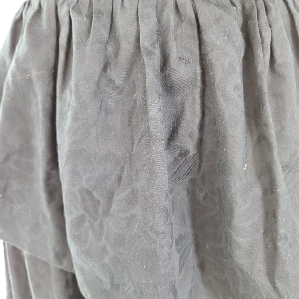 Vintage 80s Helene Sidel black asymmetrical ruffle dress - Picture 3 of 7
